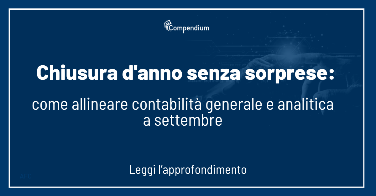 contabilità analitica e chiusura d'anno